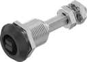 Compression latch with adjustable cam height, railway version, Zinc die black powder-coated