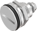 Quarter turn with cover, railway version with outer rack, Stainless steel AISI 316