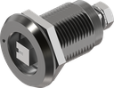 Compression latch square 8 with marking, RH, Aluminium hard anodized and AISI 316