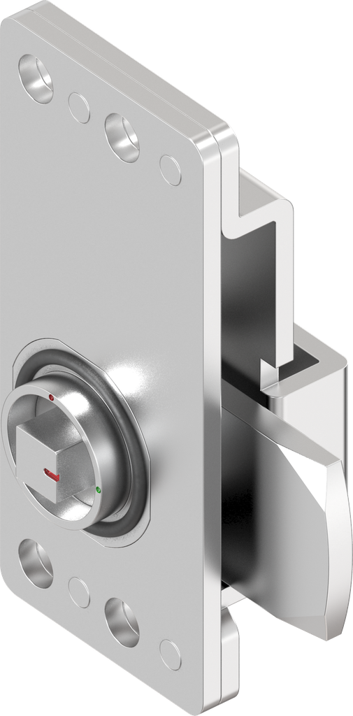Safety cam lock square 8 with red - green marking, Stainless steel AISI 304