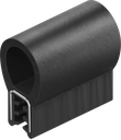 Sealing profile made of fire protection material, self-clamping, Foam rubber EPDM; clamping profile EPDM 60 ± 5 Shore A black