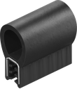 Sealing profile made of fire protection material, self-clamping, Foam rubber EPDM; clamping profile EPDM 60 ± 5 Shore A black