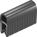 Sealing profile made of fire protection material, self-clamping, Foam rubber EPDM; clamping profile EPDM 60 ± 5 Shore A black