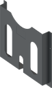 Drawing pocket self-adhesive, Polystyrene black grey powder-coated