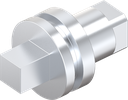 Insert square 6, Zinc die chrome-plated