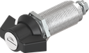 Wing knob quarter turn, keyed different, Zinc die and polyamide black