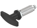 T-handle quarter turn, non-keyed, Zinc die black powder-coated