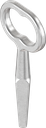 Key for insert square female 7, Malleable cast iron zinc-plated