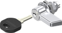 Wing knob quarter turn, keyed different, Zinc die chrome-plated