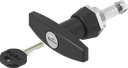T-handle, keyed different, Zinc die black powder-coated