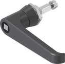 L-handle square 8, Zinc die black powder-coated
