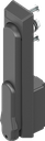 Swinghandle with insert square 8 slotted, Polyamide GF black