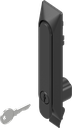 Swinghandle Eco 1150, keyed different, Polyamide and zinc die black powder-coated