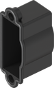 Cap foamed with lateral bulging, Polyamide GF black