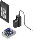 Elektronisches Tastaturschloss mit Verschluss-Systembaustein Polyamid GF schwarz, Polyamid GF schwarz