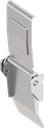 Toggle latch with adjustable tensioning hook, drilled, Stainless steel AISI 304