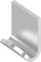 Hook, undrilled, Stainless steel AISI 304