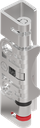 125° hinge for quick door installation, Stainless steel