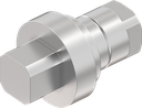 Insert square 8, Stainless steel AISI 316