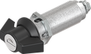 Wing knob quarter turn, keyed different, Zinc die black powder-coated