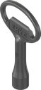 key for insert triangular 8, Zinc die black powder-coated