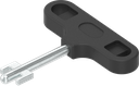 Key for insert FIAT, Steel and poylamide black