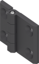 180° Hinge, Zinc die black powder-coated