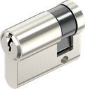 Profile half cylinder acc. to DIN 18252, keyed 110319 with 3 keys, Brass nickel-plated