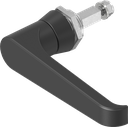 L-handle non-keyed, Zinc die black powder-coated