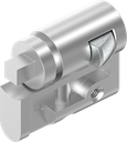 Profile half cylinder with insert square 6, Zinc die chrome-plated