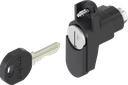 Locking set with round cylinder, keyed EK 333, Polyamide GF black