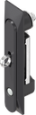 Swinghandle 1150 with push button and for padlock, Zinc die black powder-coated