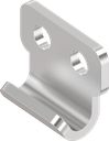 Hook, drilled, Stainless steel AISI 304 raw