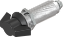 Wing knob quarter turn, non-keyed, Zinc die and polyamide black